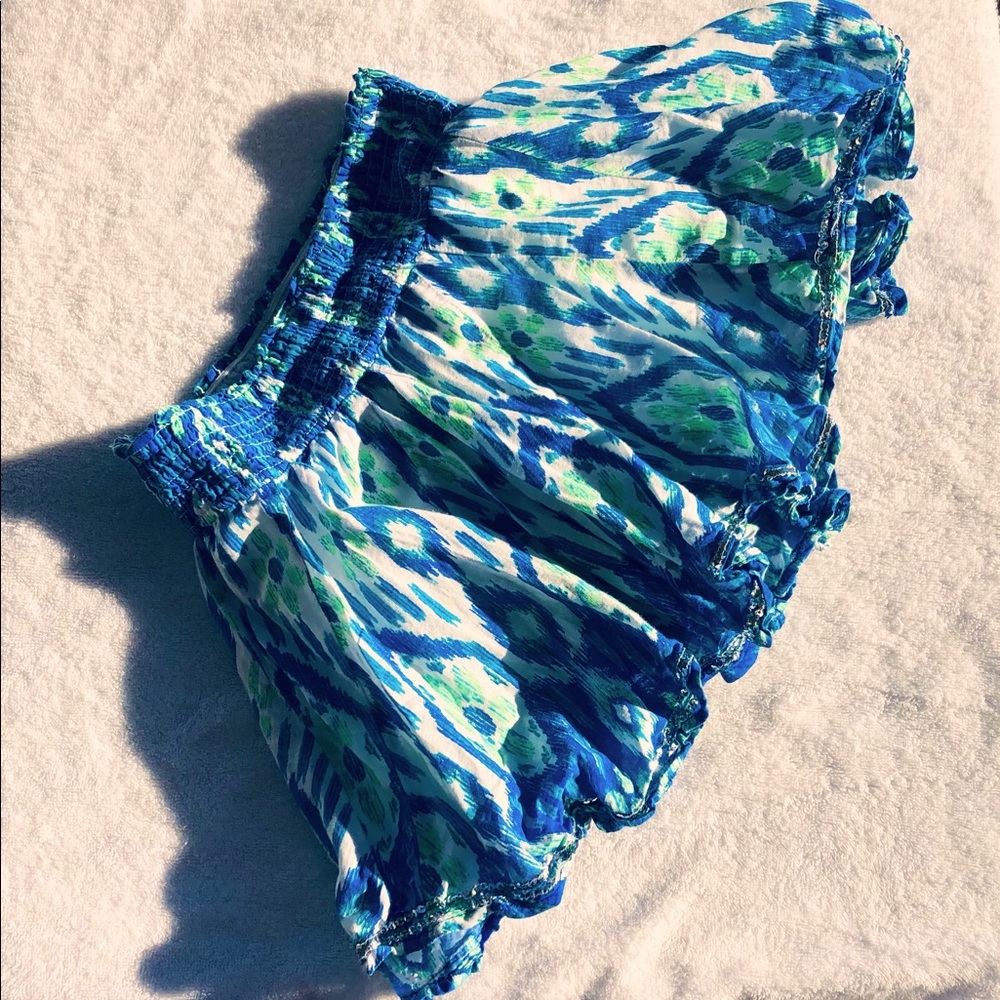 Blue Green and white skirt